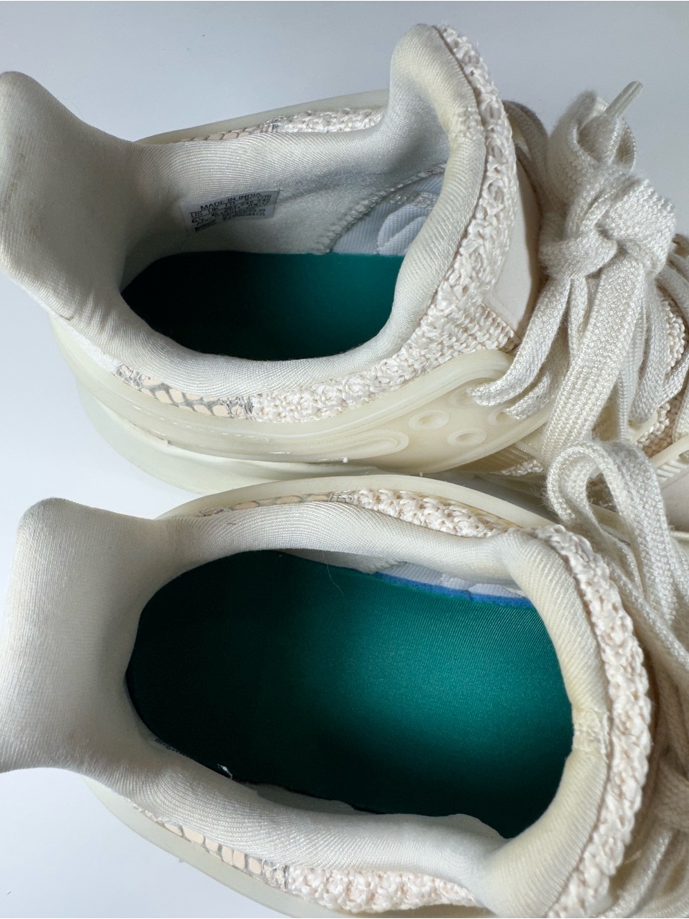 Adidas EQT ADV White Snakeskin Knit Sneakers Low Top Women 7.5 Athletic Running - Picture 8 of 8